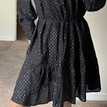 Gap Women's Mockneck Metallic Polka Dot Mini Dress Black Size M Photo 0