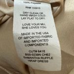 Show Me Your Mumu  Samantha Ruffle Wrap Dress Champagne Luxe Satin Size XS Photo 8