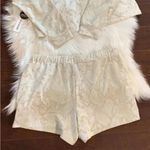 Zoe + Phoebe Ivory Snake Print 2pc Hoodie + Shorts Lounge Set Size Large Photo 7
