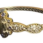 Karis Malagasy Labradorite & Multi Gemstone Filigree Vermeil Hinged Bracelet Gold Photo 11