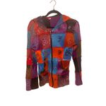 Bohemian Womens Size Medium Full Zip Hooded Jacket Patchwork Embroidered Hippie Photo 4