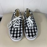 Vans Black White Gingham Plaid Low Top Lace Up Casual Sneakers M5 W6.5 Casual Photo 2