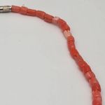 Vintage Angel Skin Coral Carved Tulip Necklace (16.5") Pink Photo 4