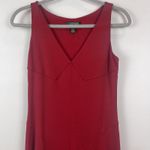 Ralph Lauren Womens Dress Small Petite Red Midi Modest Cocktail Party Holiday Photo 1