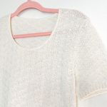 Handmade  Knit Vintage Sweater Short Sleeve Ivory Photo 1