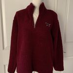 Victoria's Secret Victoria Secret PINK Maroon Sherpa Pullover Photo 3