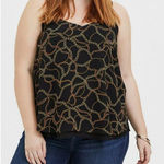 Torrid  Sophie Chiffon Double Layer Chain Print Swing Cami Size 1 Photo 0