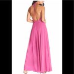 Dress the Population  Odette Chiffon Maxi‎ Dress, Pink, Size; Large, NWT Photo 3