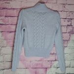 VANESSA BRUNO MARLED BABY BLUE CABLE KNIT THICK WOOL BLEND TURTLENECK SWEATER XS Photo 1