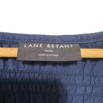 Lane Bryant Y2K  Babydoll‎ Top 14/16 Smock Ruffle Flutter Sleeve Peplum Cottage Photo 3