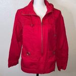 cj banks  red zip up Utility jacket Photo 0