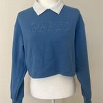 Small size sweater in great condition. Very cute to wear with different styles. Blue Photo 0
