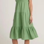 Marine layer  Jude Flutter Sleeve Dress In Jade Sheen Photo 2