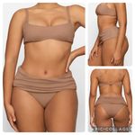 SKIMS Size XXS Sculpting Swim Fold Over Bikini Bottom Full Coverage Sienna NWT Photo 1