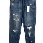 Jelly jeans distressed raw hem size 11 ankle NEW cotton Blue Photo 0