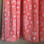 Maison Jules  Coral Orange White Maxi Dress Summer Vacation Resortwear Cruise Photo 2