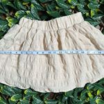 ZARA  Yellow White Cottagecore Bubble Mini Skirt Size XS Photo 5