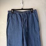 Jane Ashley Pants Vintage 90 small Embroidered Floral Capri Denim Cottage Photo 1