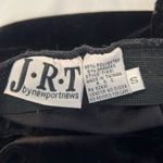 JRT by Newport News szS vintage black velvet elastic waist front slit maxi skirt Photo 2