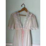 VINTAGE DREAM AWAY WHITE with PINK SIZE MEDIUM NIGHTGOWN ROBE SET 4190 #11139 Photo 5