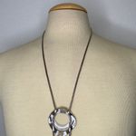 Chico's Chico’s Sam Threaded Silver-Tone Pendant Necklace NWT OS Tassel Simulated Stone Photo 10