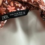ZARA  Floral Printed Midi Mixed Pattern Balloon Sleeve Shirt Dress Photo 14