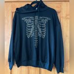 SheIn Women’s Rhinestone Skeleton Hoodie Photo 1