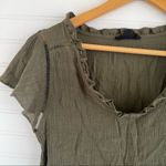 E & M Anthro  green blouse Size Small Photo 2