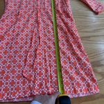 Peter Millar  Women’s Dress Size Medium Orange & White Patterned Dress Drawstring Photo 6