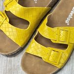 Women’s Yellow Woven Double Strap Sandal Size 8.5 Photo 3