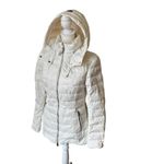 Mackage  Kimiana Down Jacket Off White Hooded Puffer Coat Zip Pockets Photo 2