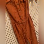 Derek Heart  burnt orange jumpsuit romper rust size S Photo 3