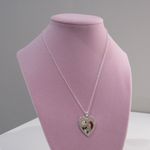 Disney The Nightmare Before Christmas necklace 18-inch Silver Tone Heart Pendant Photo 2