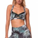 L’urv Designer Women’s Sportswear Palm Leaf Print Sports Bra Size Small Photo 0
