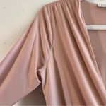 Revolve  Dress Lovers + Friends Pink Love Happy Ruched Low Cut Surplice Mini Sz S Photo 5