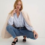 J.Crew Denim High Rise Toothpick Skinny Jeans Blue Birch Wash Stretch Size 28 Photo 9