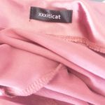 Y2K Womens Slip Dress Size S Pink Satin Cowl Neck Midi Coquette Minimalist Party Photo 6