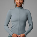Fabletics  Ribbed Seamless Jacket in Stormcloud large Photo 0