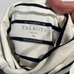 Talbots White and Blue Fitted Ribbed Long Sleeve Tee Photo 2