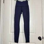 Lululemon  | Wunder Under Leggings Teeny Check Black Cerulean Blue |‎ Women's 6 Photo 3