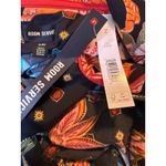 Room Service XL Tiger Floral Print Pajama Set Sleepwear boho whimsi tiger black Photo 5