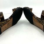 Jimmy Choo  Leopard Patent Leather Wedge Sandals Women's 6.5 US Photo 7