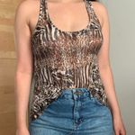 American Rag Leopard Print Semi Sheer Tank Top Photo 3