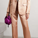 ALC Frank A.L.C. Dakota Satin Blazer Sirocco Neutral Notch Lapel Size 4 NWT Photo 0