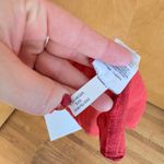 Madewell Red Linen Blend Wrap Midi Dress Puff Sleeve Tie Waist XS Photo 5