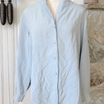 Vintage Silk Baby Blue Blouse Size M Photo 0