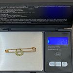 Vintage The Finishing Touch of Kentucky Green Rhinestones Horseshoe Brooch Photo 6