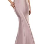 Terani Couture Floral Off Shoulder Long Gown Mauve Size 4 2021E2799 Photo 0