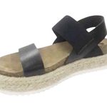 Big Buddha  Sandals Women’s Size 9 Black Jute Platform Open Toe Chunky Shoes Photo 0