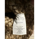 Straw Purse Shoulder Bag Blue Pom Poms Boho Summer Coastal Woven Tan Photo 5